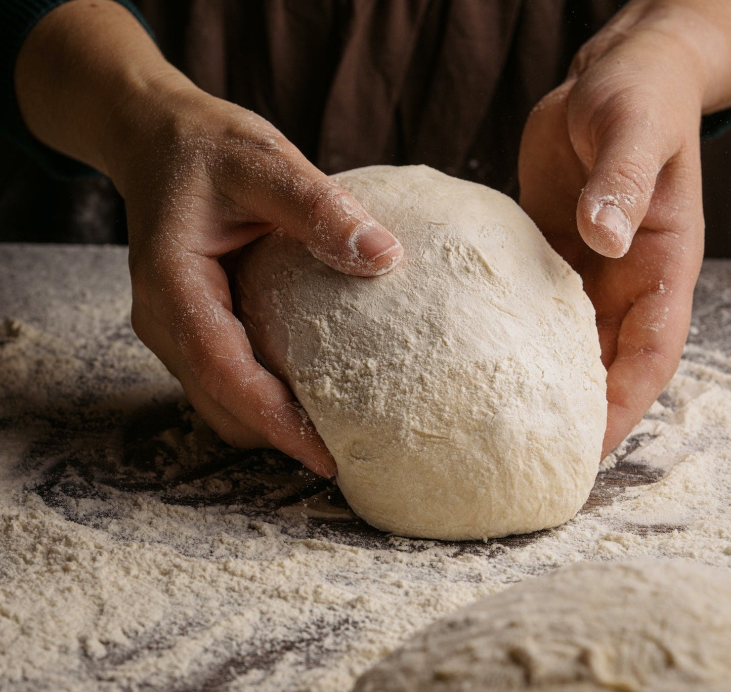 Sourdough pizza dough ball